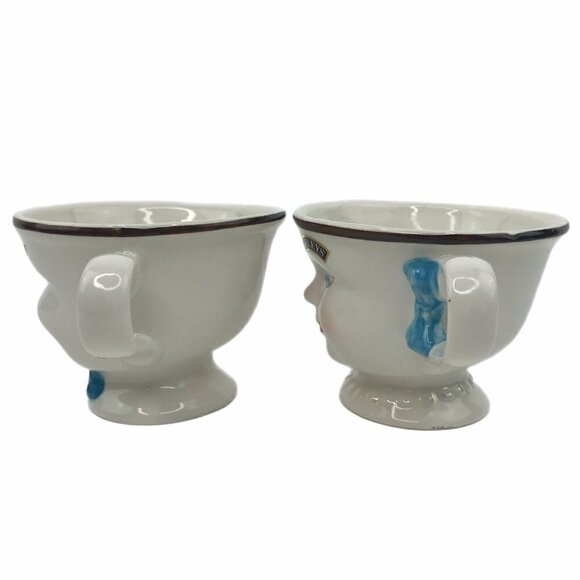 Bailey's Winking Face Cups Yum Anthropomorphic Mugs Irish Cream Male and Female - Picture 5 of 12